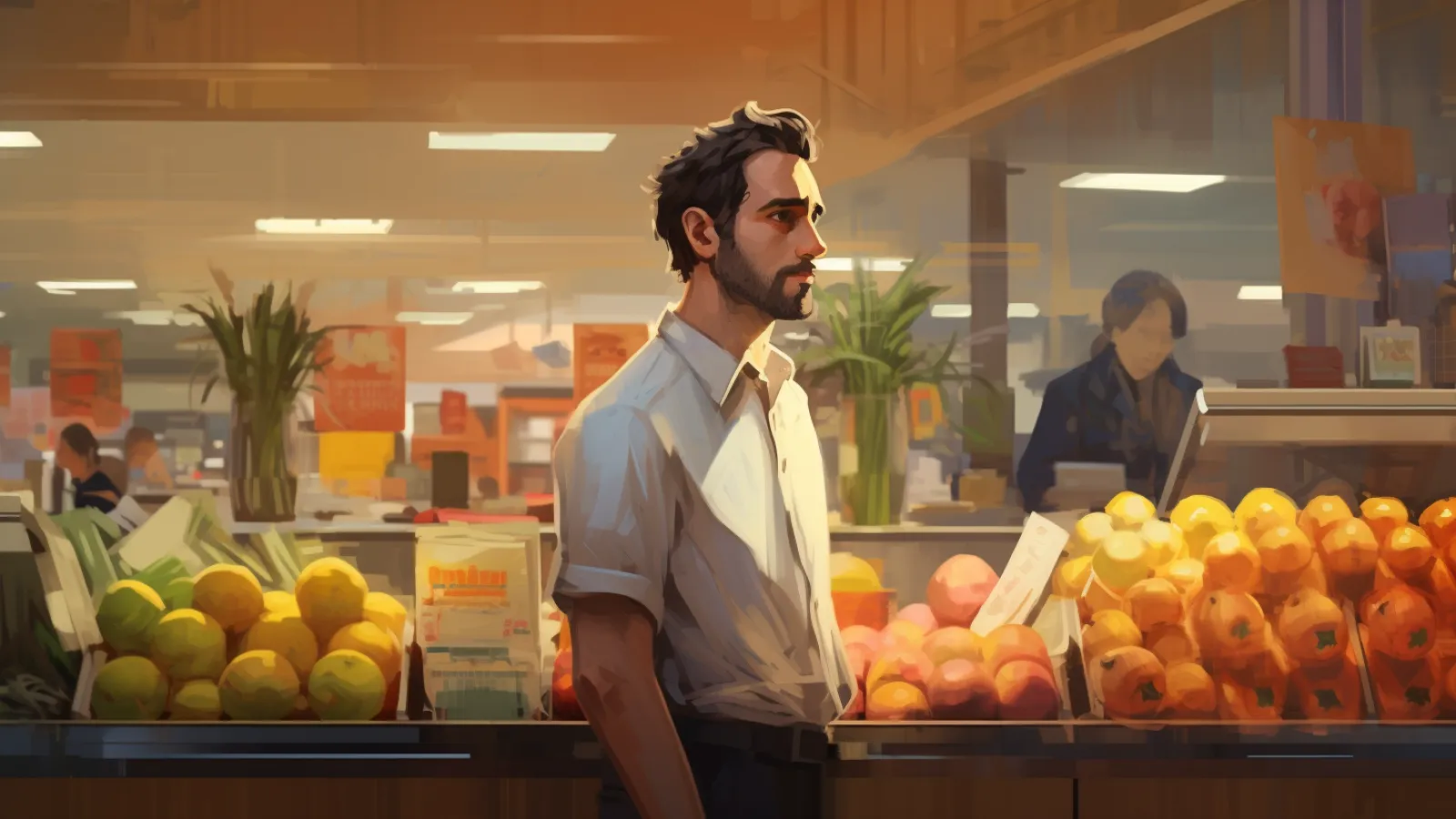 illustration for supermarket