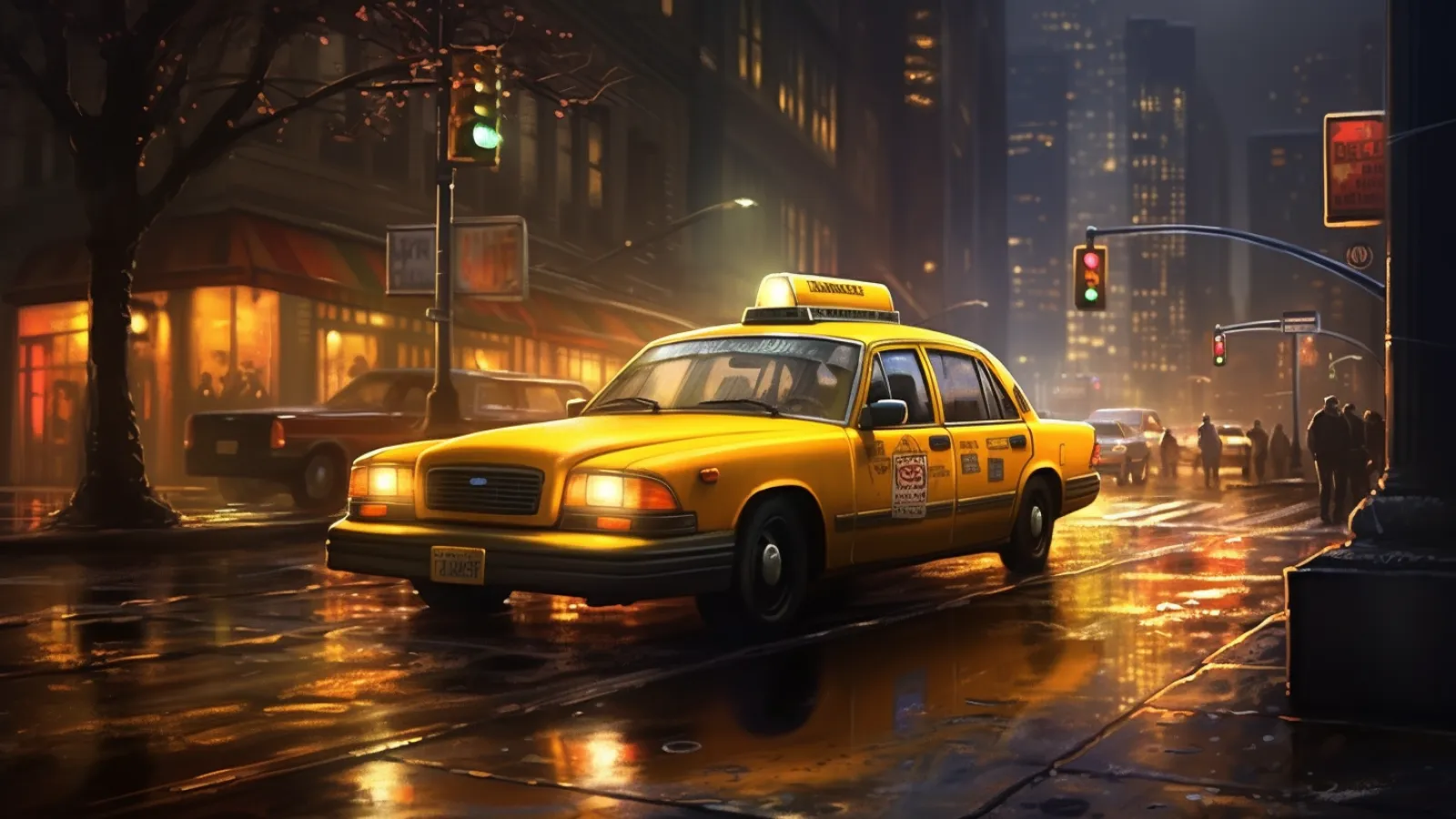 illustration for taxi