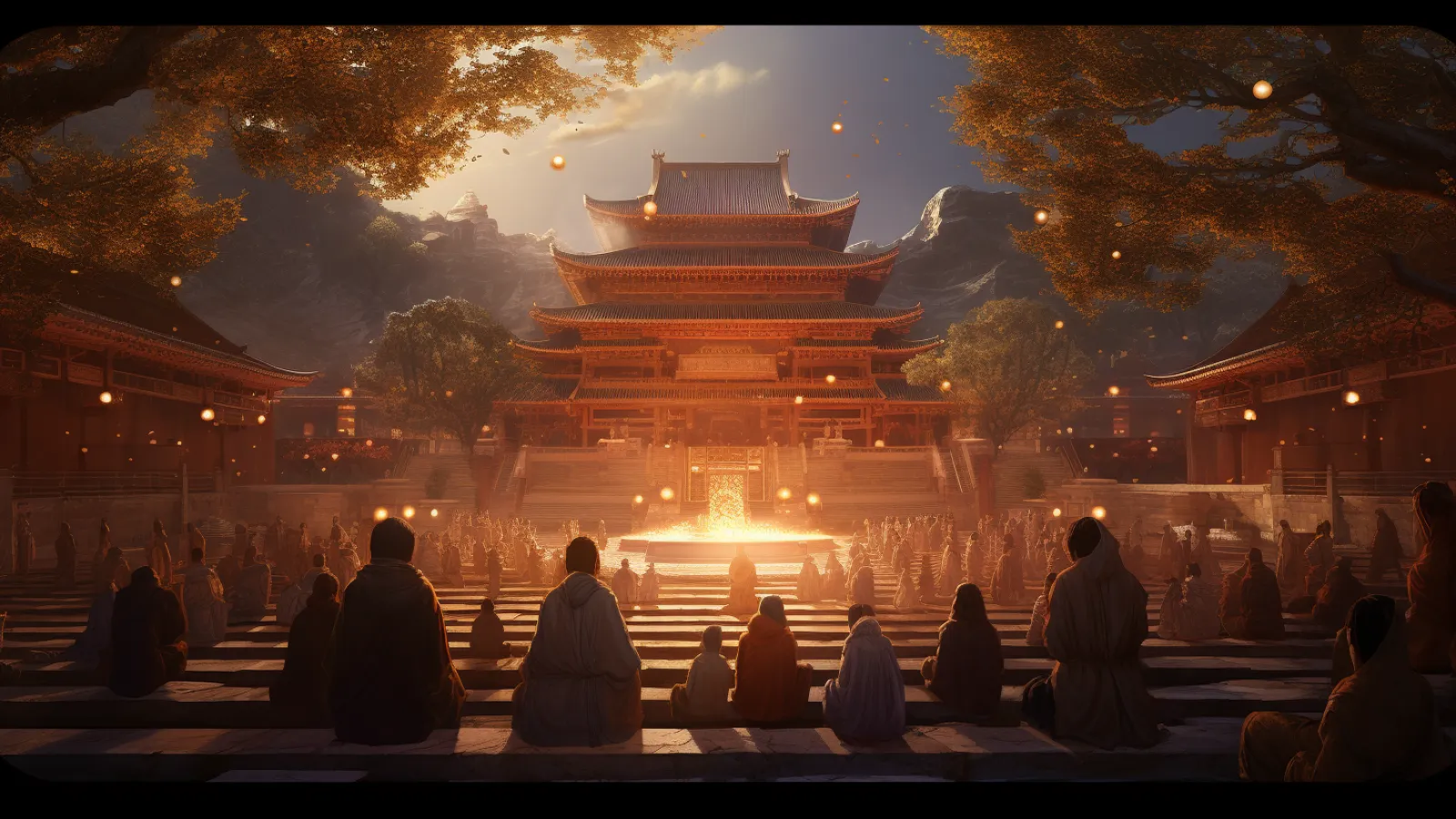 illustration for temple