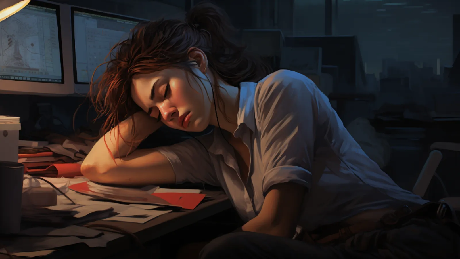illustration for tired