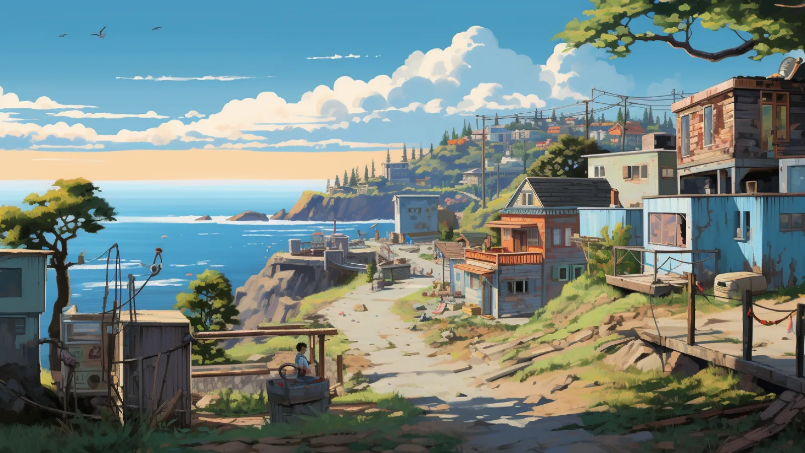 illustration for town