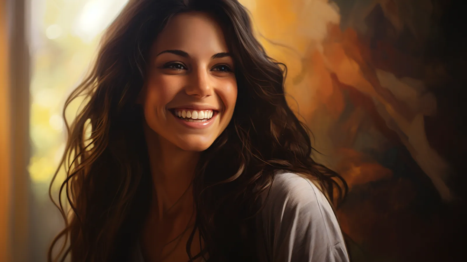 illustration for brunette