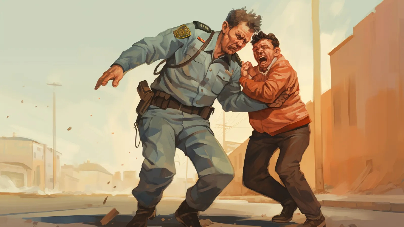 illustration for back against the wall