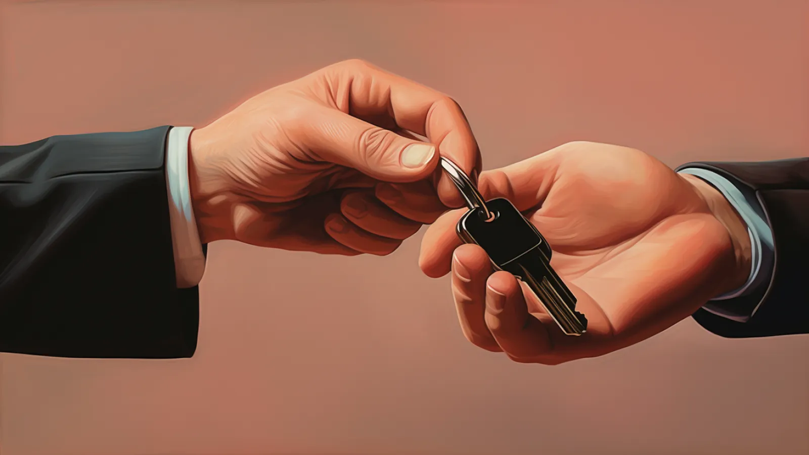 illustration for hand over