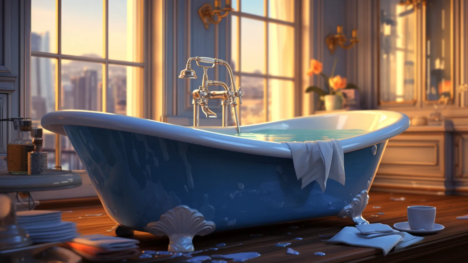 illustration for bath