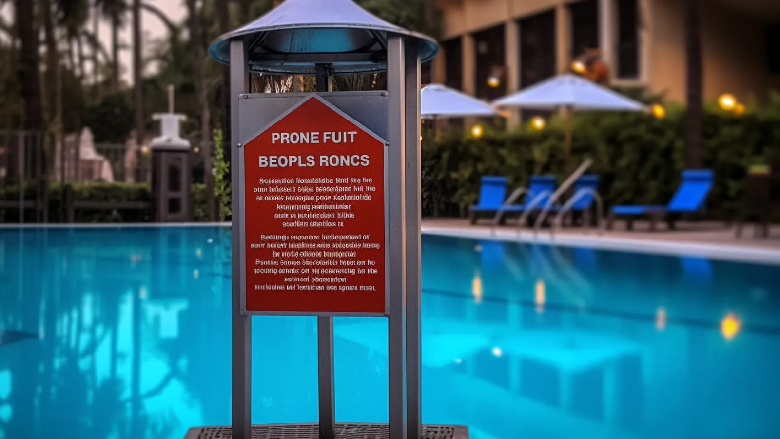 illustration for Please remember to follow the pool safety rules.