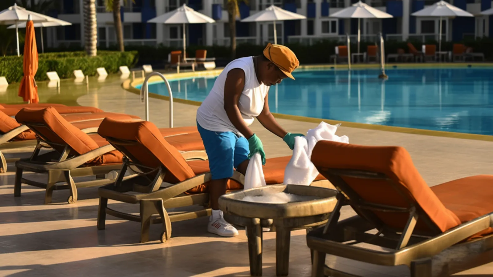 illustration for We have comfortable lounge chairs for you to use.