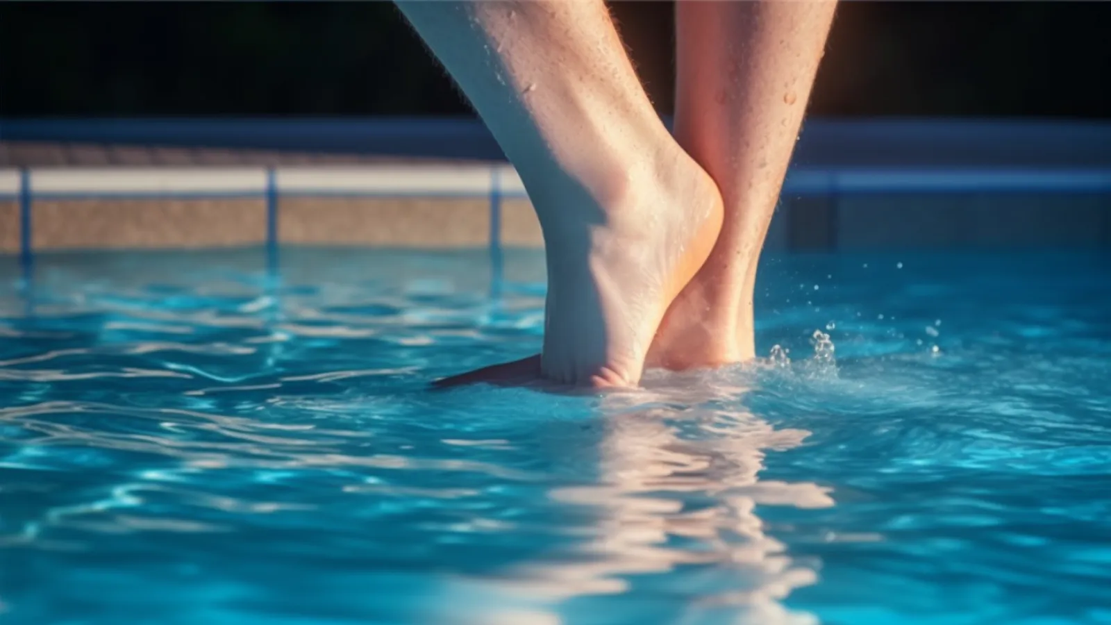 illustration for The pool temperature is perfect for me.