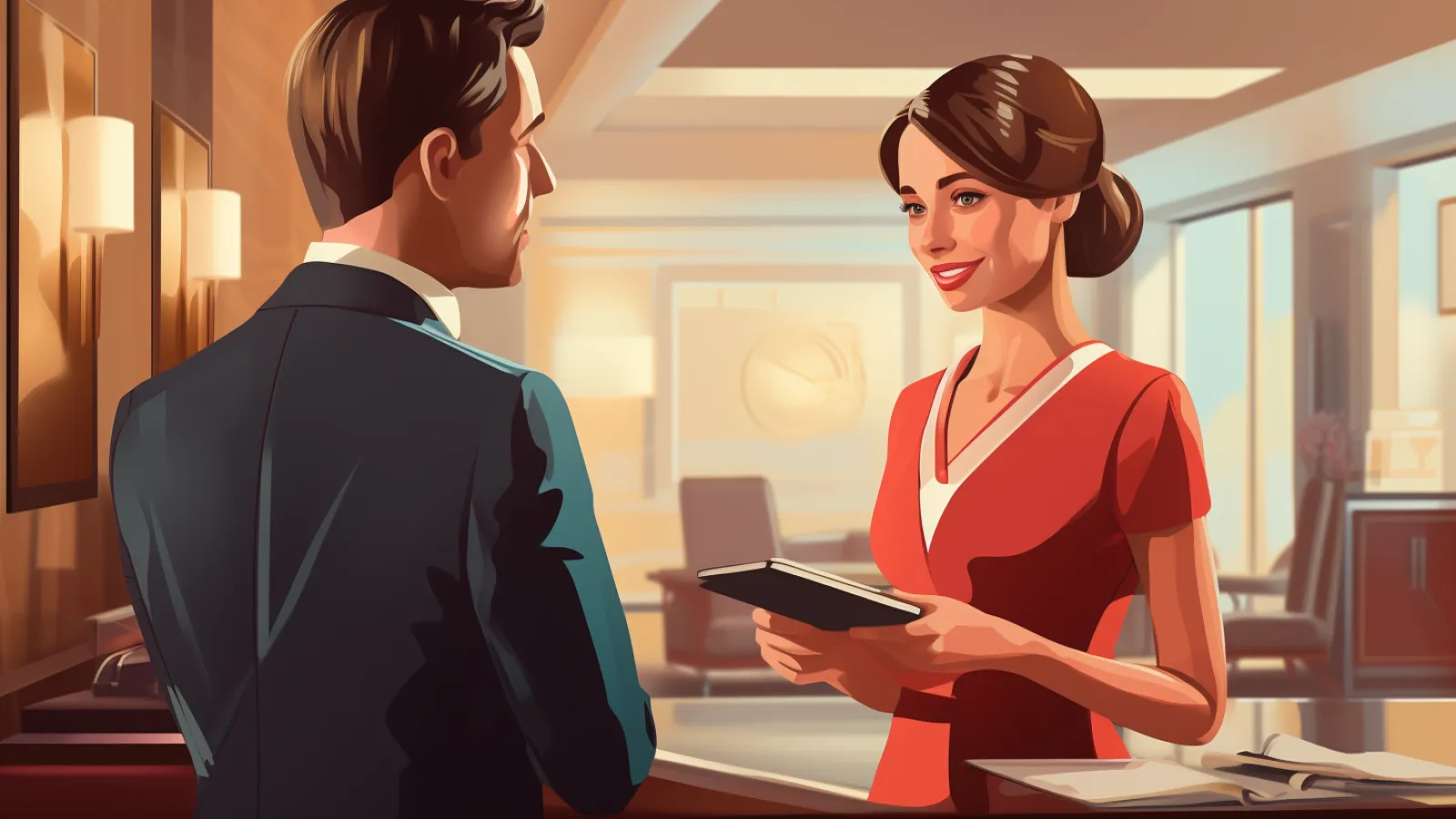 illustration for I'd like a room.