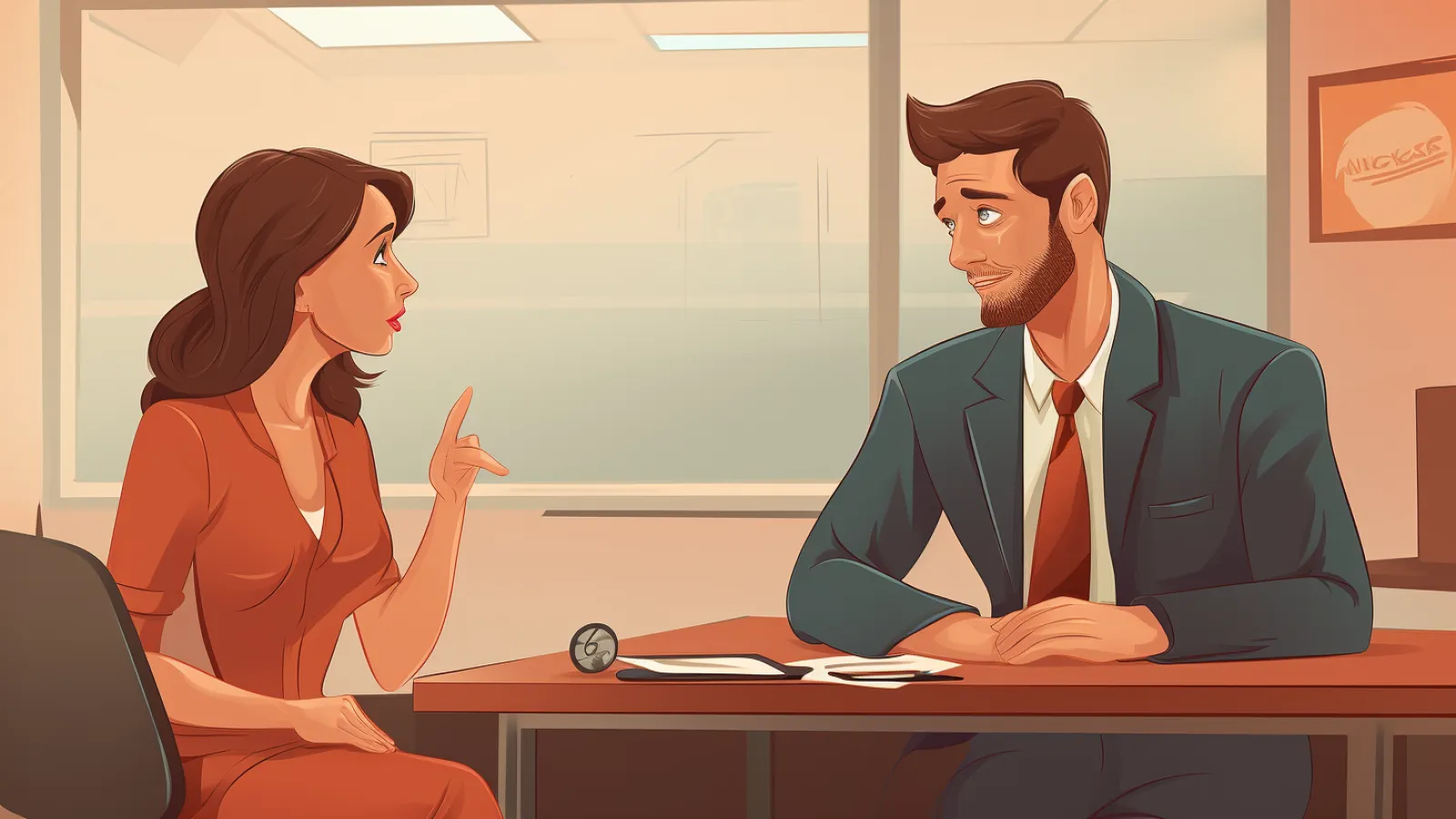 illustration for I work in... / I work at...