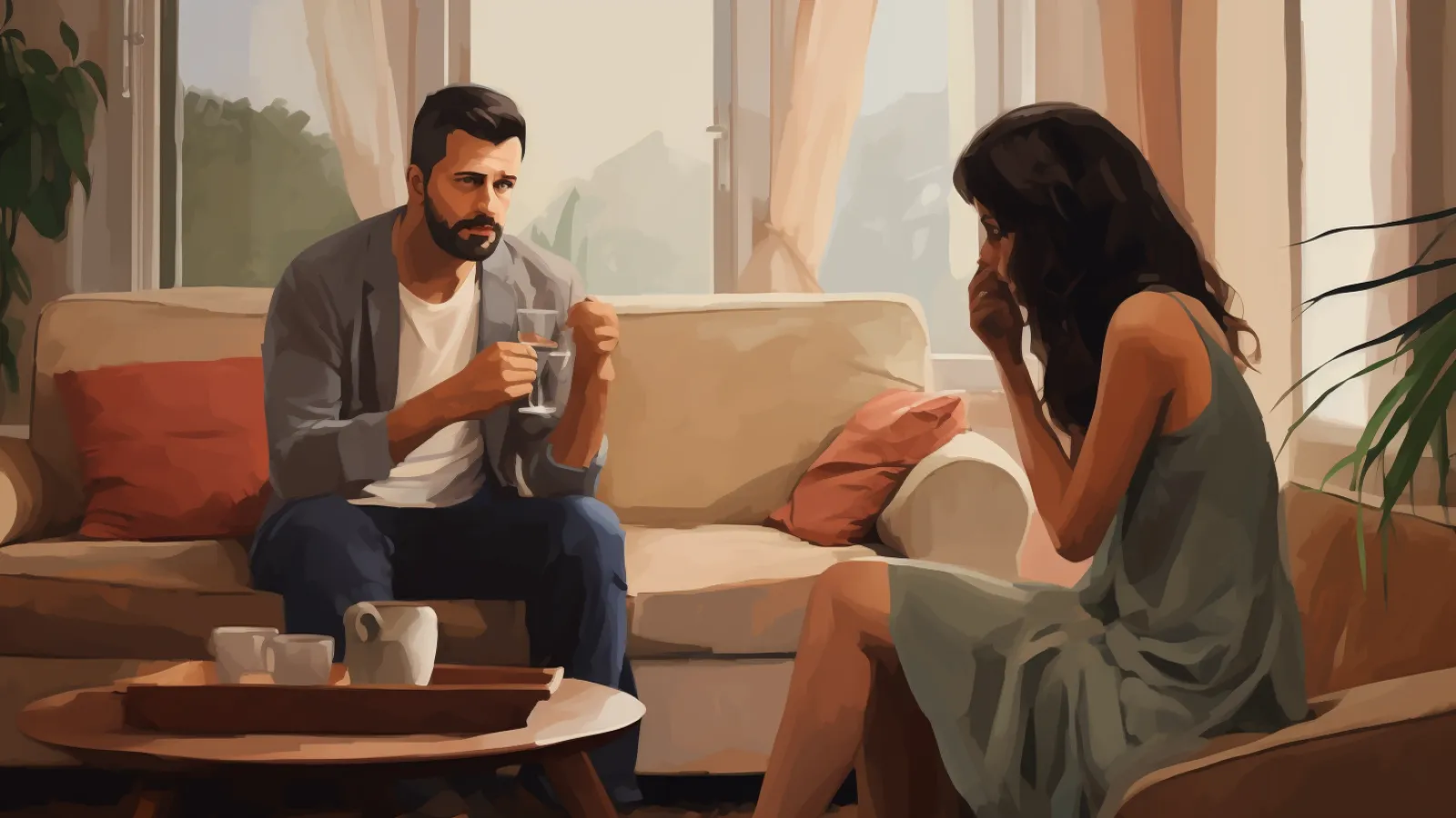 illustration for I can see why you feel that way. / I understand why you feel that way.