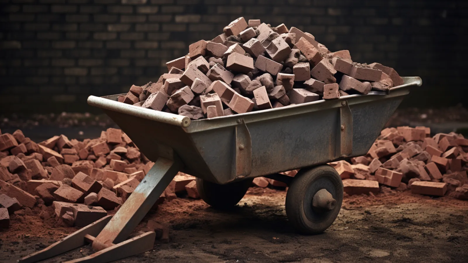 illustration for wheelbarrow