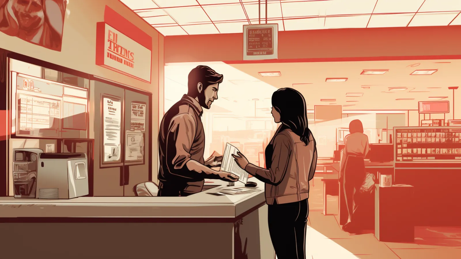 illustration for postage