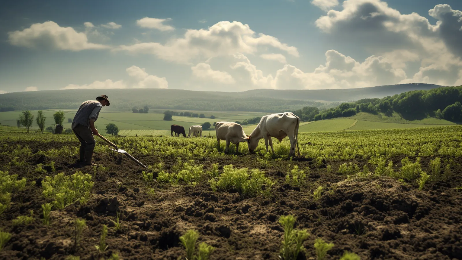 illustration for pasture