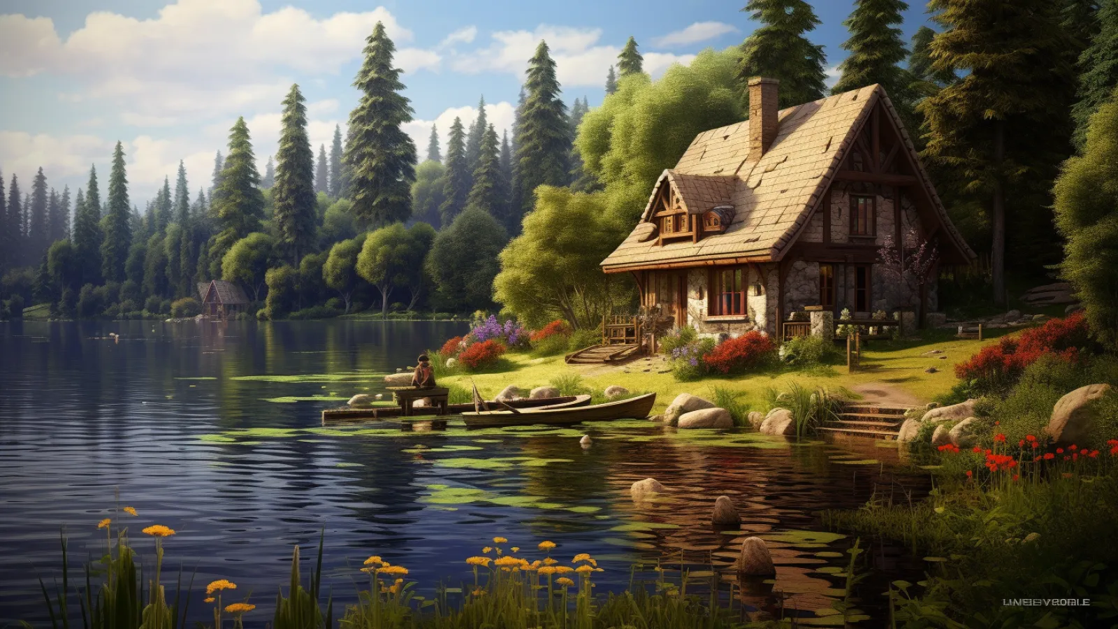illustration for cottage