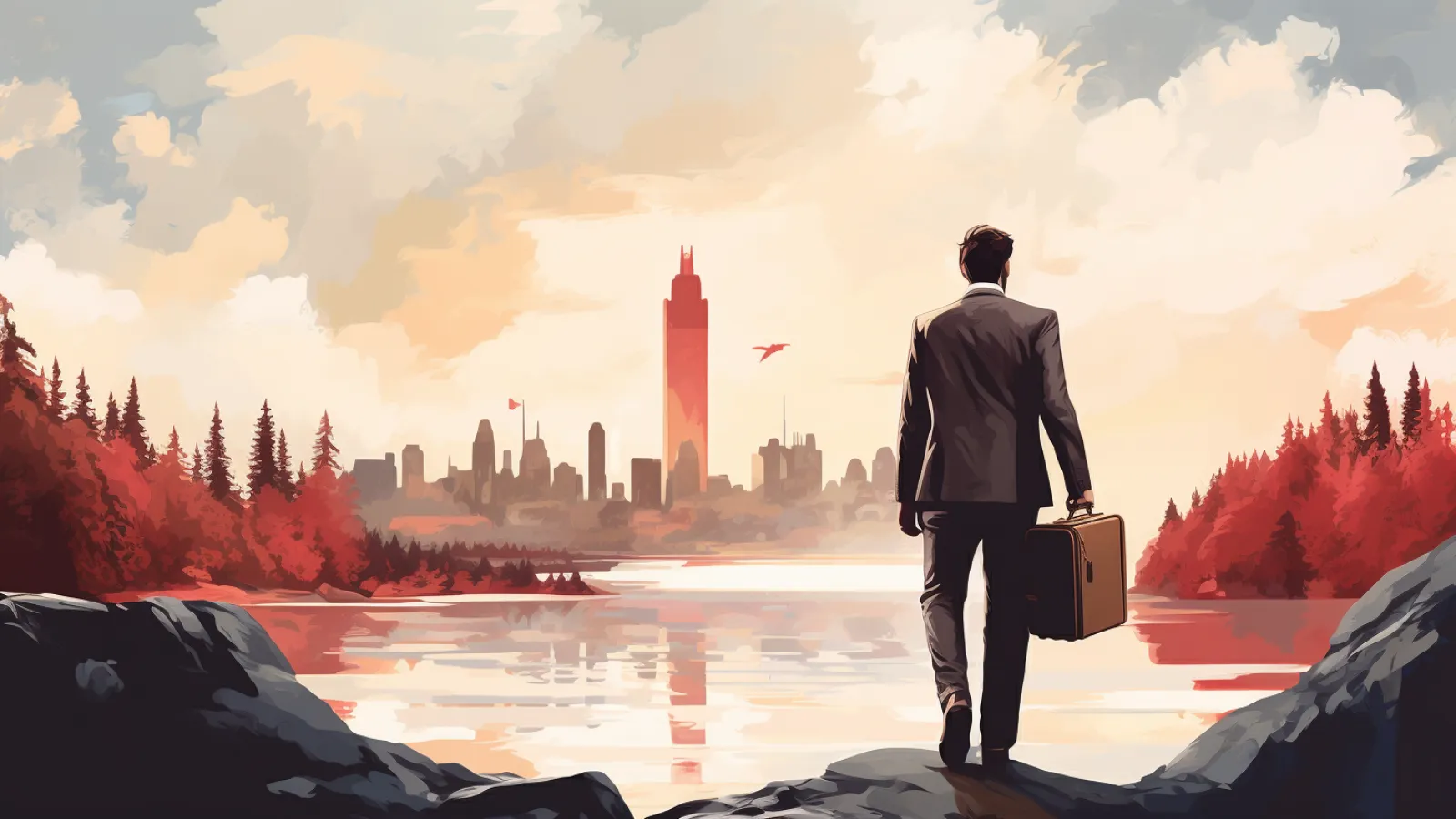 illustration for emigrate