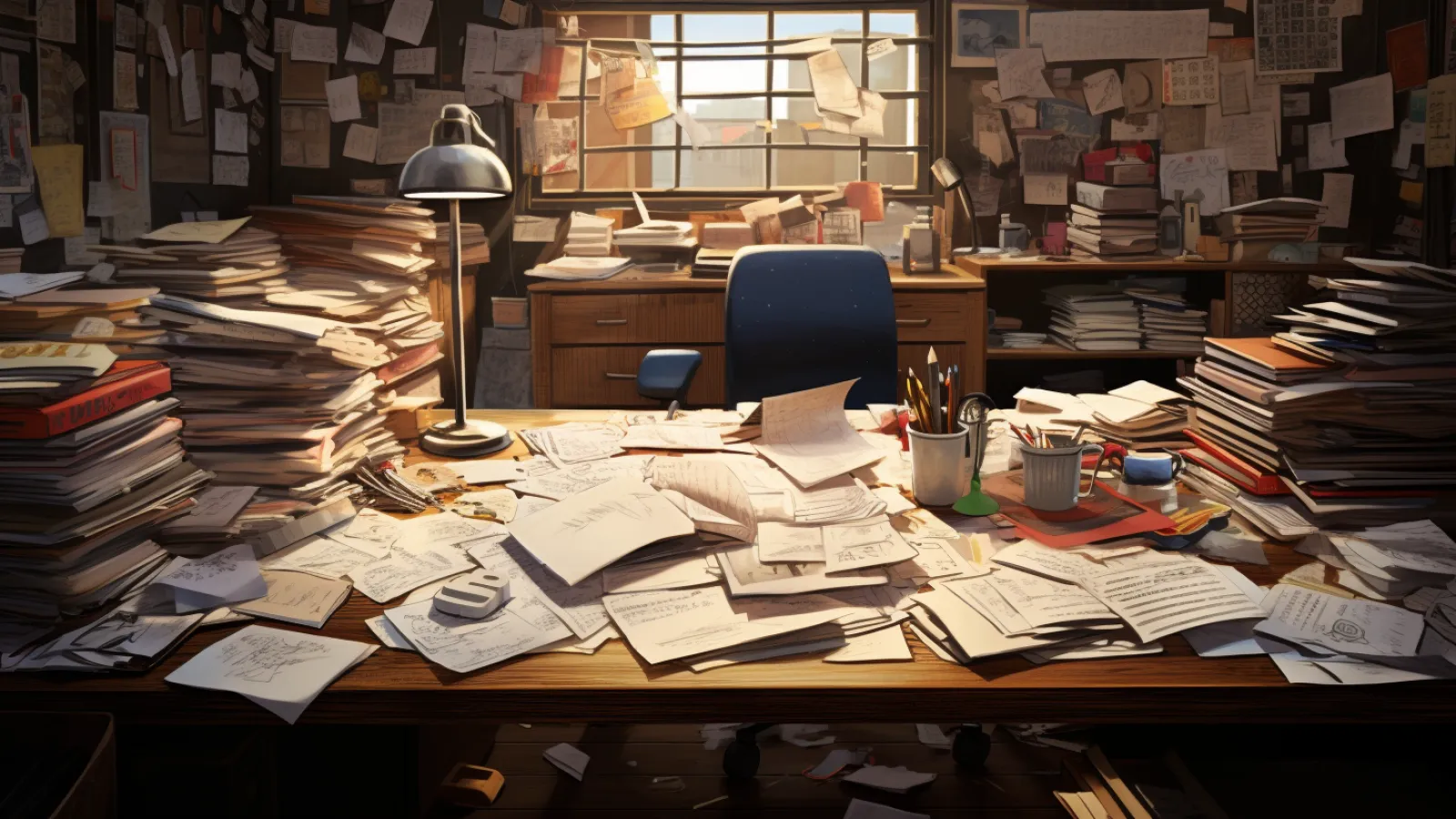 illustration for desk