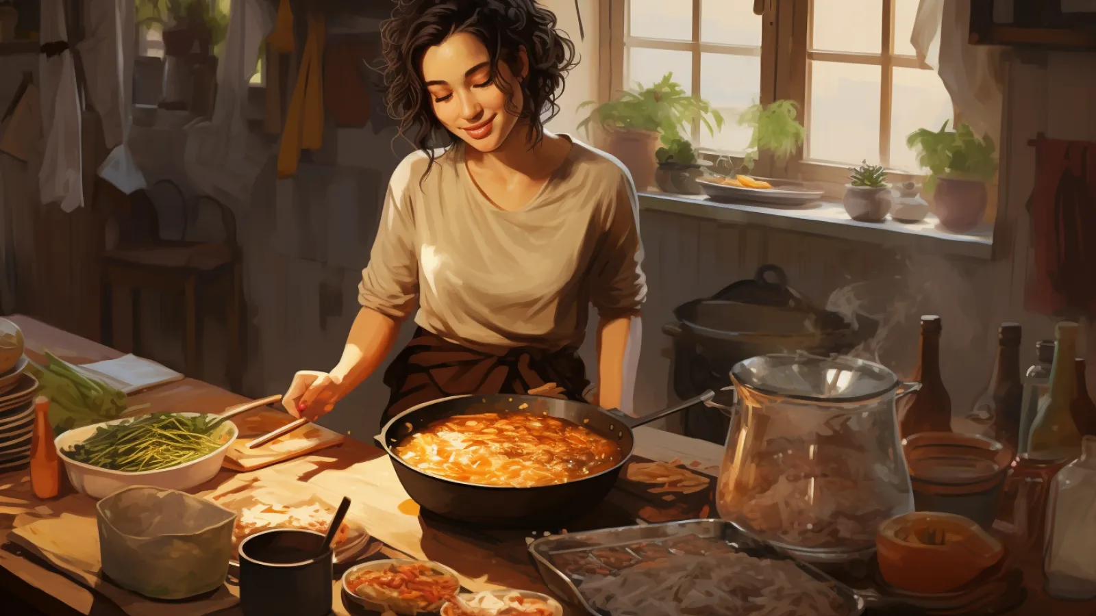 illustration for dinner