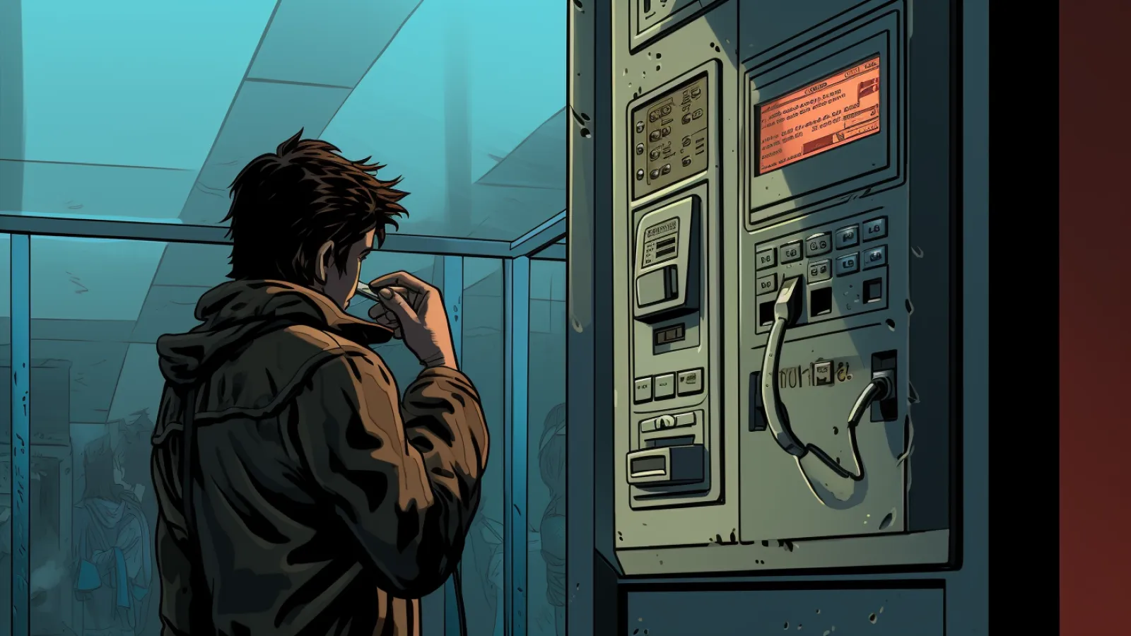 illustration for pay phone