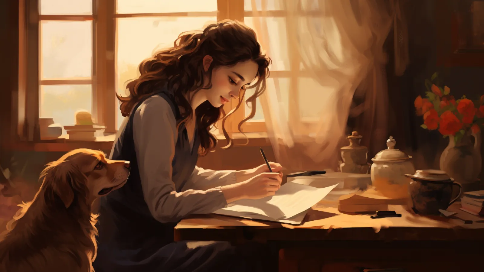 illustration for letter