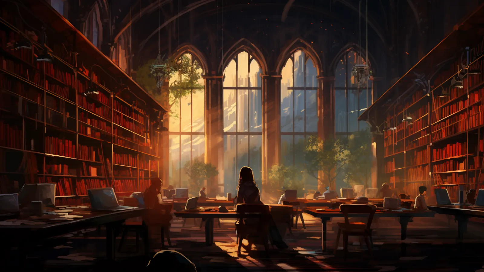 illustration for library