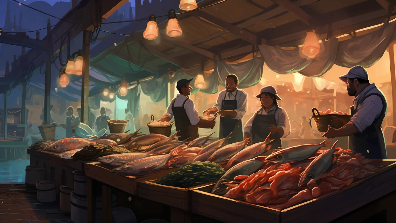 illustration for market
