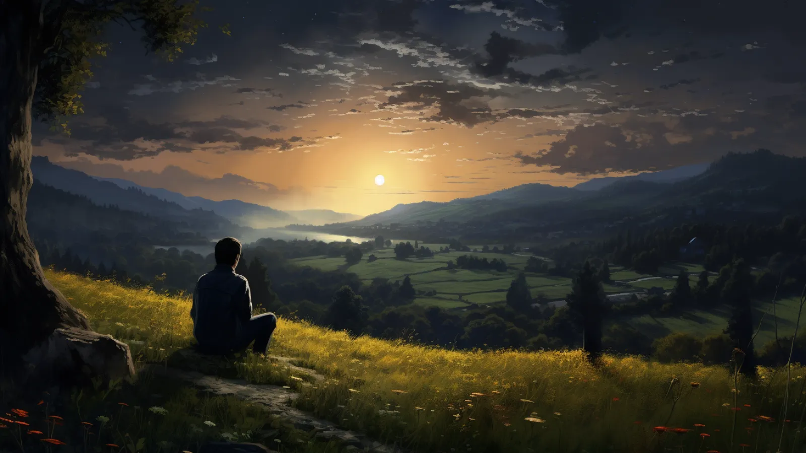 illustration for peaceful