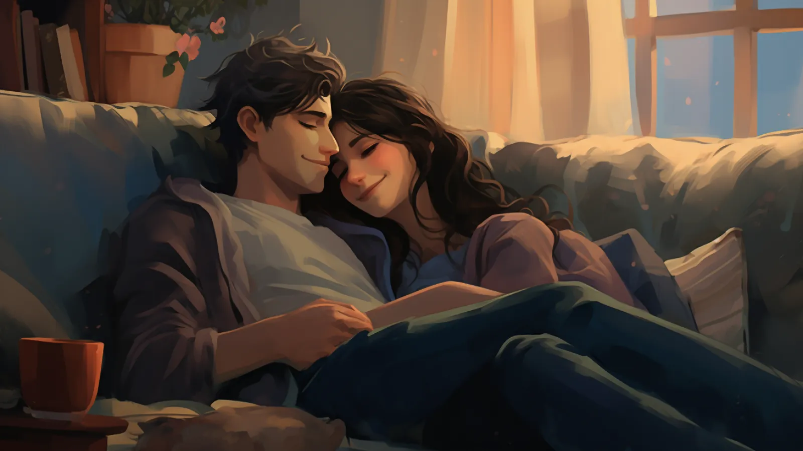illustration for cuddle