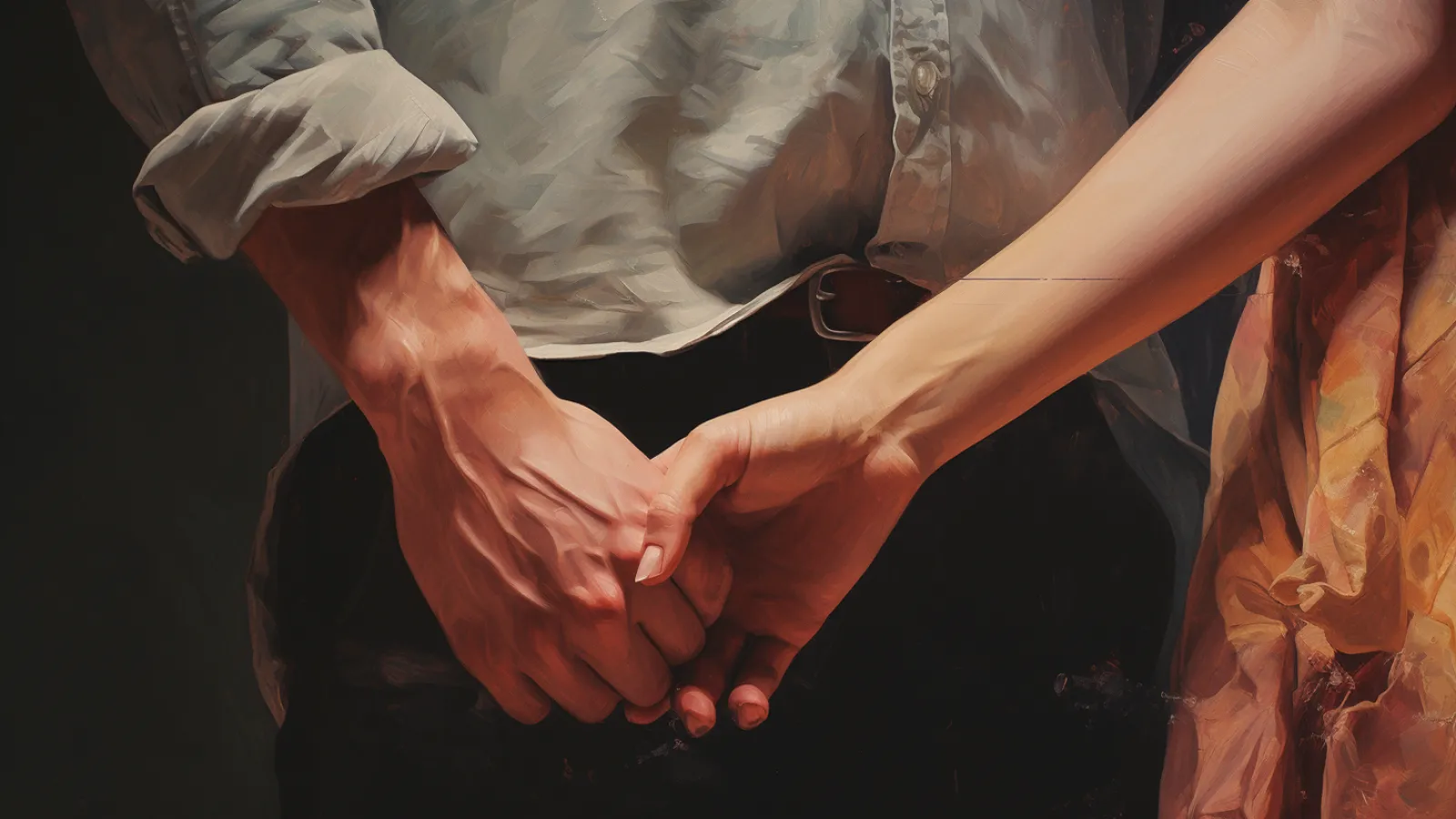 illustration for hold hands