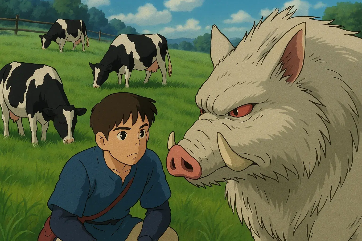 illustration for cow