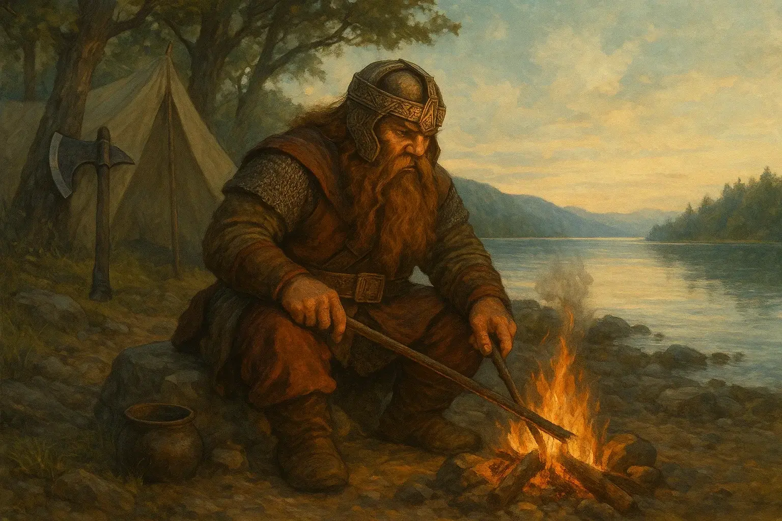 illustration for lake