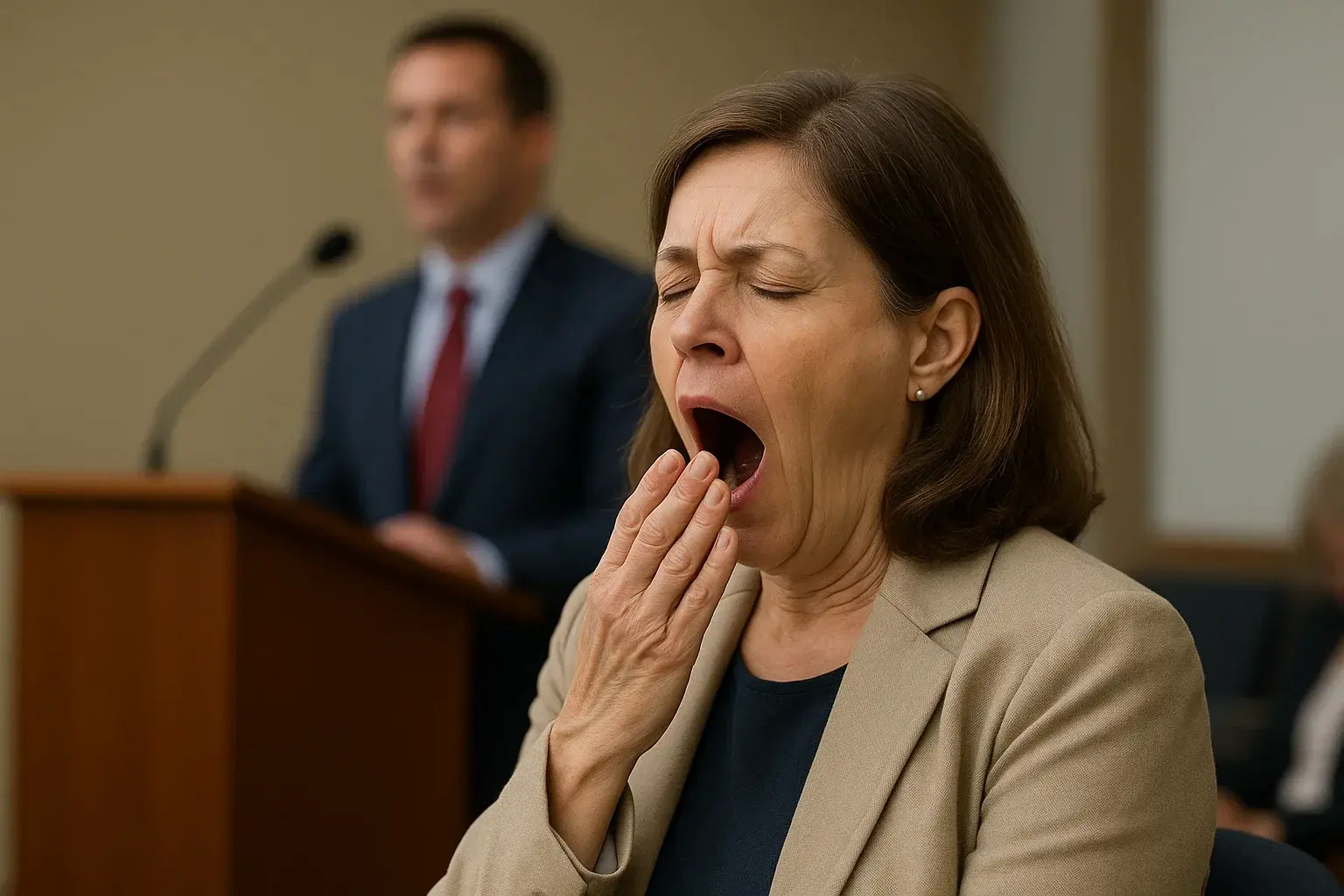 illustration for yawn