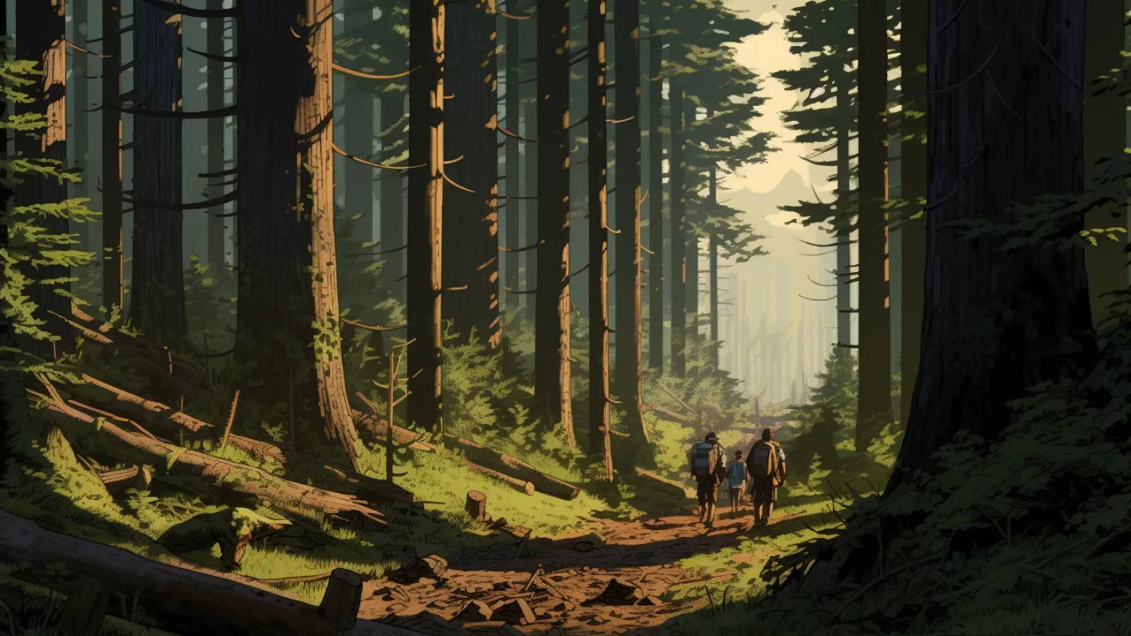 illustration for forest